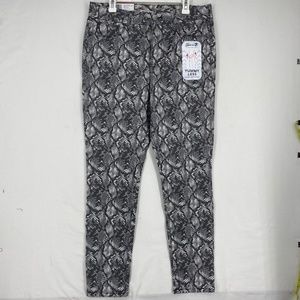 Seven7 Ankle Pants Gray Snake High Rise Skinny 14